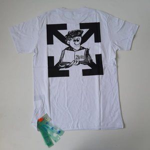 Off-White Casual T-shrit Men's Short Sleeve Cotton